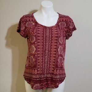 Lucky Brand | Boho Print Blouse | Large